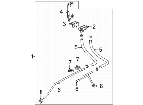 2021 Chevy Silverado 3500 HD Connector, Emission System Diagram for 11569719