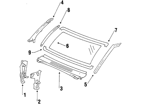 1984 Pontiac Phoenix Sealing Strip Diagram for 20177239