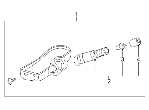 2013 Cadillac SRX Tire Pressure Monitoring Diagram
