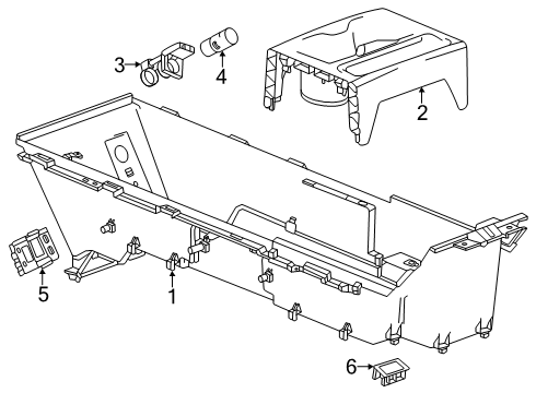2024 Chevy Silverado EV Console - Body Diagram 3 - Thumbnail