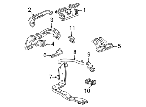 2024 Cadillac CT4 Air Duct Diagram for 84185234