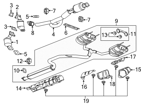 2014 Chevy Impala Exhaust System Diagram 3 - Thumbnail