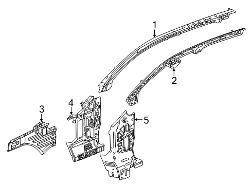 2025 Cadillac ESCALADE IQ Hinge Pillar Diagram