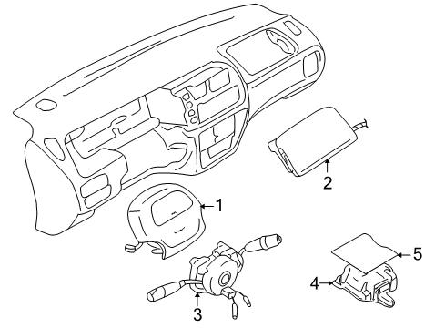 2004 Chevy Tracker Supplemental Restraint System Diagram