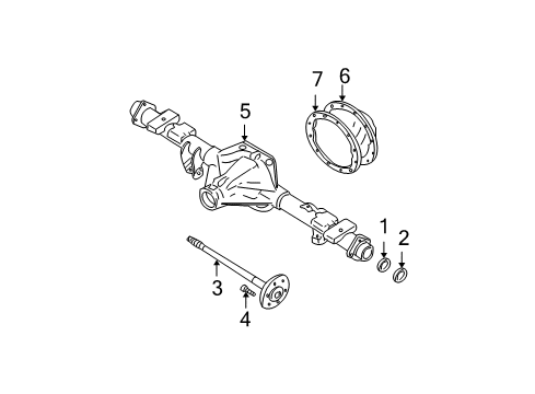 2003 Chevy Tahoe Axle Housing - Rear Diagram