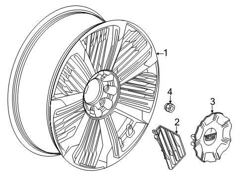 2025 Cadillac ESCALADE IQ Wheels Diagram