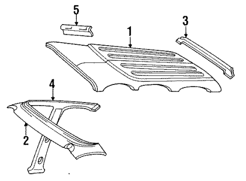 1990 Chevy V1500 Suburban Roof & Components Diagram