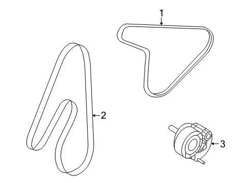 2008 Saturn Astra Belt Tensioner Diagram for 25191534