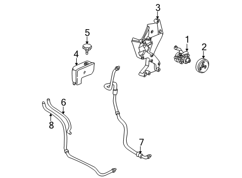 1994 Chevy Camaro P/S Pump & Hoses Diagram 2 - Thumbnail