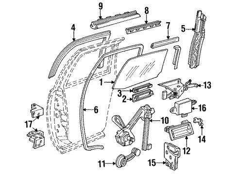1992 Oldsmobile Custom Cruiser Rear Door Diagram