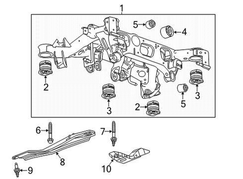2022 Cadillac CT4 Suspension Mounting - Rear Diagram