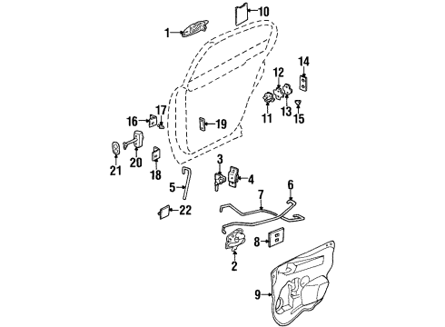 2002 Oldsmobile Aurora Rear Door Diagram