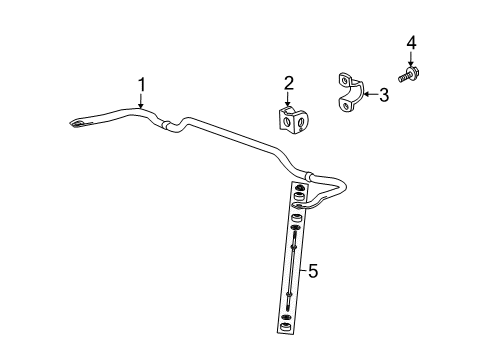 2010 Saturn Outlook Stabilizer Bar & Components Diagram 5 - Thumbnail