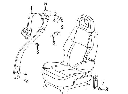 2001 Pontiac Aztek Cover Cap, Gray Diagram for 88954955