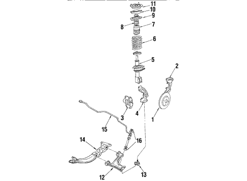 1988 Oldsmobile Firenza Front Brakes Diagram