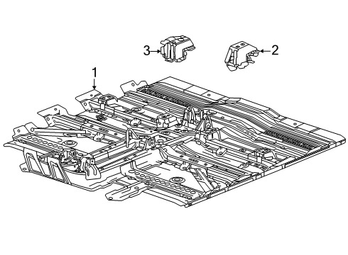 2025 Cadillac OPTIQ Floor & Rails Diagram