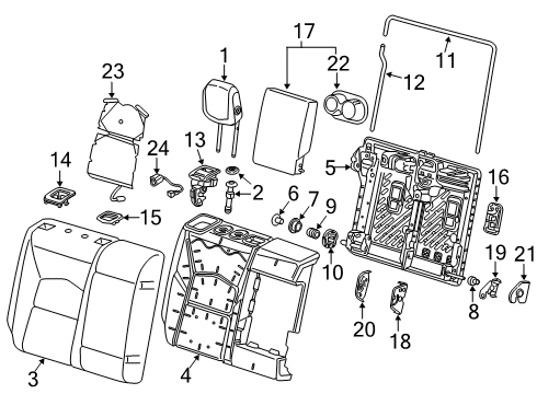 2024 Cadillac XT4 Latch, Gray, Passenger Side Diagram for 85120090