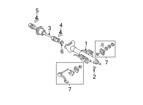 2009 Saturn Aura Intermed Shaft Lower Bolt Diagram for 26023730