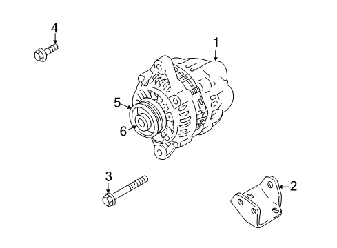 1999 Chevy Tracker Serpentine Idler Pulley Diagram for 91174496