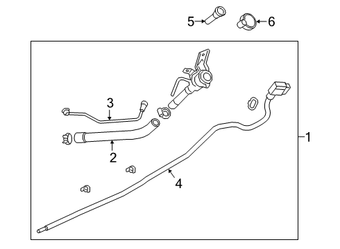 2025 GMC Sierra 1500 Pipe Assembly-Fuel Tank Filler (W/Filler Hose) Diagram for 85065145