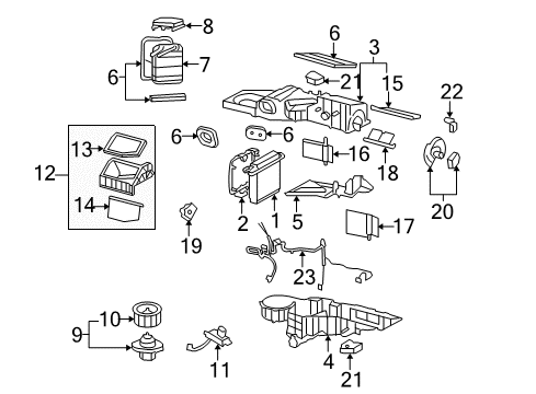 2011 Chevy Tahoe Heater Core & Control Valve Diagram 2 - Thumbnail