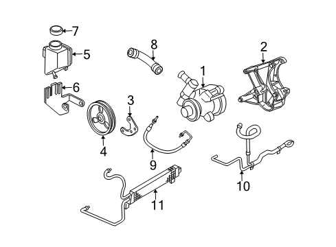 2005 Chevy Corvette P/S Pump & Hoses Diagram 2 - Thumbnail