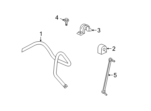 2008 Saturn Vue Stabilizer Bar & Components Diagram 3 - Thumbnail
