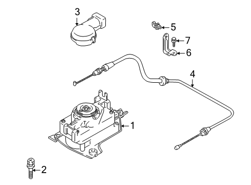 1999 Chevy Tracker Cable Assembly Bolt Diagram for 11503864