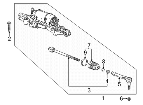 2024 GMC Hummer EV Pickup Actuator Assembly-Rear Wheel Steering Diagram for 86523409