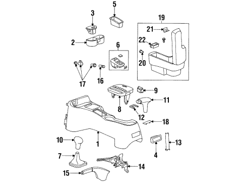1997 Saturn SC1 Trim Plate Diagram for 21041816