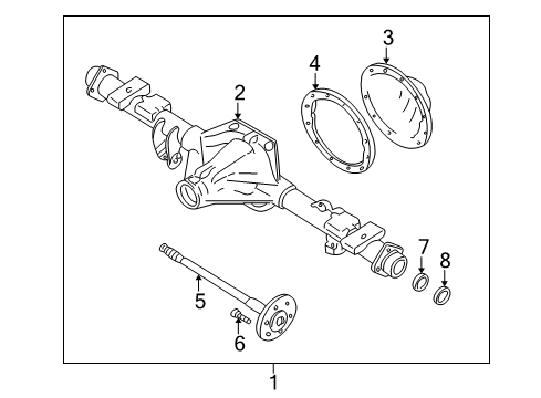 2004 Buick Rainier Axle Housing - Rear Diagram