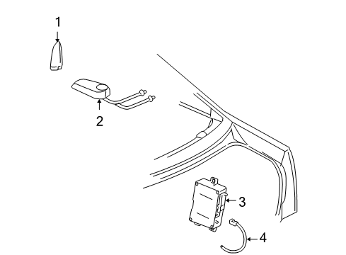 2011 Cadillac STS Communication System Components Diagram
