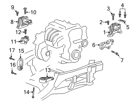 2019 GMC Terrain Engine Mounting Diagram 3 - Thumbnail