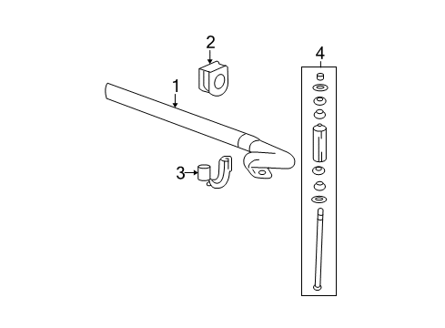 2012 Chevy Suburban 2500 Stabilizer Bar & Components Diagram 3 - Thumbnail