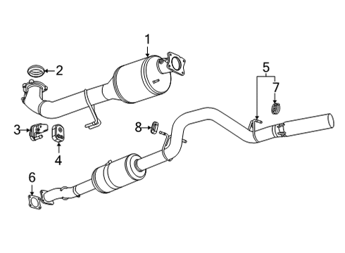 2023 Chevy Silverado 3500 HD Tailpipe Extension, Stainless Steel Diagram for 84722772