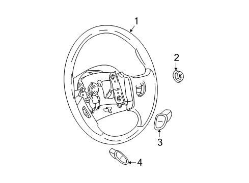 2003 Saturn Vue Steering Wheel & Trim Diagram