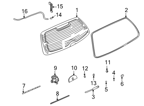 2001 Saturn LW200 Rear Motor Diagram for 22718345