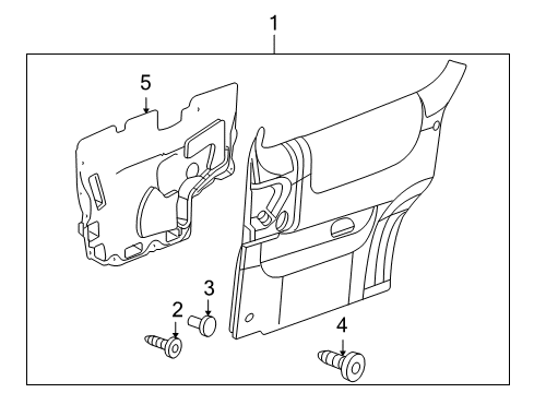 2006 Buick Terraza Interior Trim - Side Door Diagram