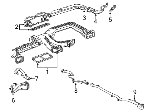 2025 Chevy Corvette Ducts Diagram