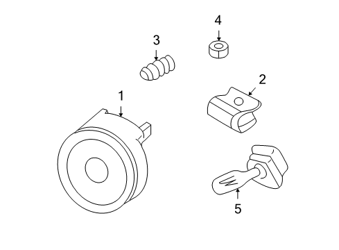 2003 Oldsmobile Bravada Fog Lamp Diagram for 15161503