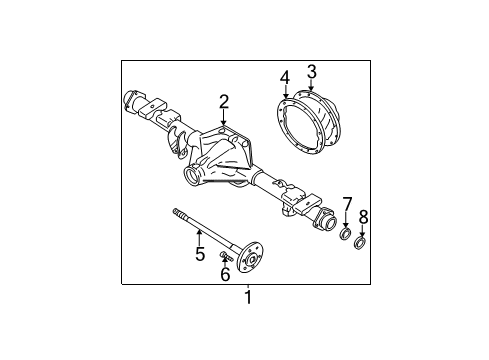 2002 Chevy Trailblazer EXT Axle Housing - Rear Diagram
