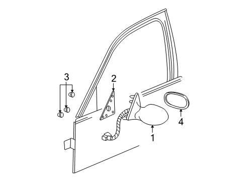 1998 Buick Park Avenue Outside Mirrors Diagram