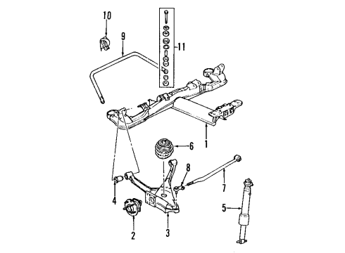 1999 Buick Riviera Ride Control - Rear Diagram