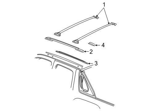 2004 Chevy Avalanche 2500 Side Rail, Passenger Side Diagram for 15224023