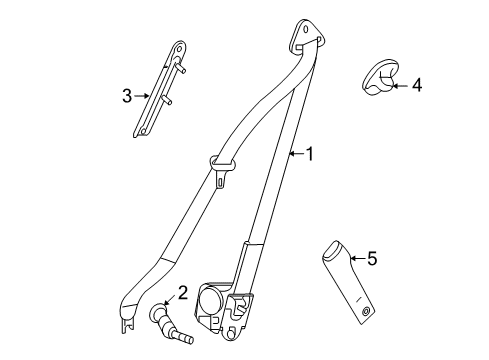 2006 Pontiac Torrent Lap & Shoulder Belt Diagram for 89026288
