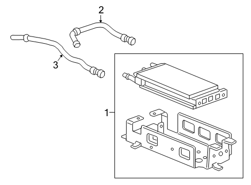 2019 Chevy Equinox Fuel Cooler Assembly Diagram for 84300349