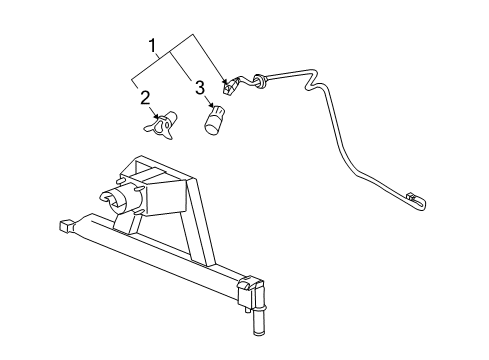 2008 Hummer H2 License Lamp, Rear Diagram for 5978454