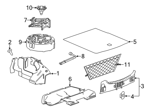 2016 Buick LaCrosse Interior Trim - Rear Body Diagram 4 - Thumbnail
