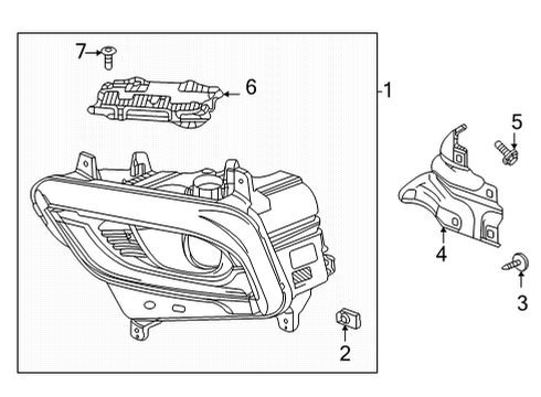 2023 Buick Enclave Mount Bracket, Passenger Side Diagram for 84421605