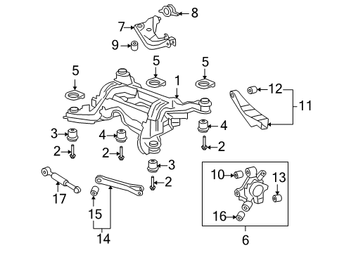 2008 Pontiac G8 Upper Control Arm Bushing Diagram for 92287353